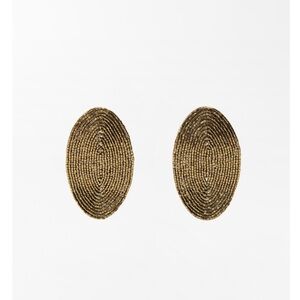 Elegant Gold Beaded Earrings